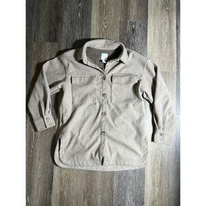 Grey H&M fleece button-up jacket size small